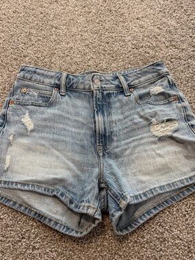 Light Wash Distressed Denim Shorts for Women